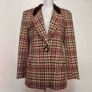 Vintage Tahari Houndstooth Blazer Jacket